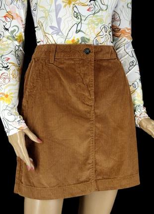 Брендовая коричневая вельветовая юбка "next". размер uk14/eur42.
