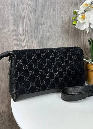 Жіноча міні сумочка клатч замшева люкс якість , маленька сумка на плече