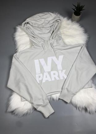 Укороченный худи худи укороченный худи худи оверсайз ivy park