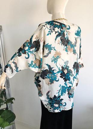 Блуза-кімоно,блуза на запах, блуза з коротким рукавом кажан3 фото