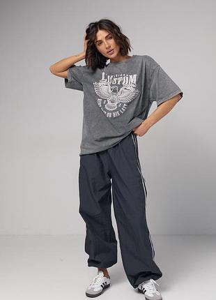 Трикотажна футболка oversize у техніці тай-дай6 фото