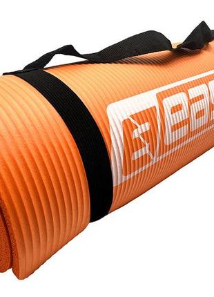 Коврик для фитнеса и йоги easyfit nbr 10 мм orange3 фото