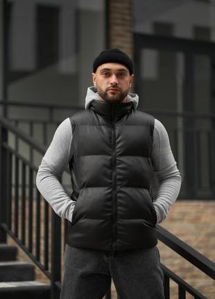 Жилет из эко кожи, жилетка