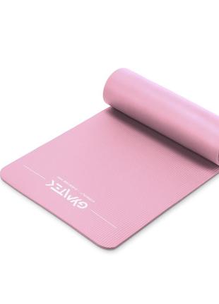 Килимок (мат) для йоги та фітнесу gymtek nbr 1см pink1 фото