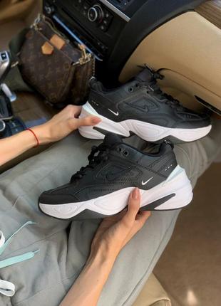 Nike m2k techno black white кроссовки женские / мужские
