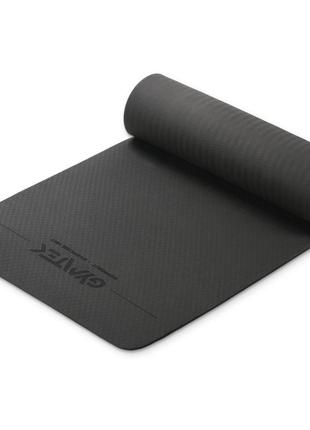 Килимок (мат) для фітнесу та йоги gymtek premium tpe 0,5см black