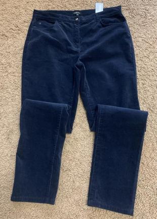 Вельветовые женские брюки синие caroll франция2 фото
