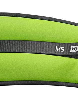 Обважнювачі для ніг та рук hop-sport hs-s002wb 2х1 кг зелені2 фото
