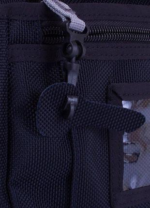 Чоловіча спортивна сумка через плече з поліестеру onepolar темно-синя з чорним7 фото