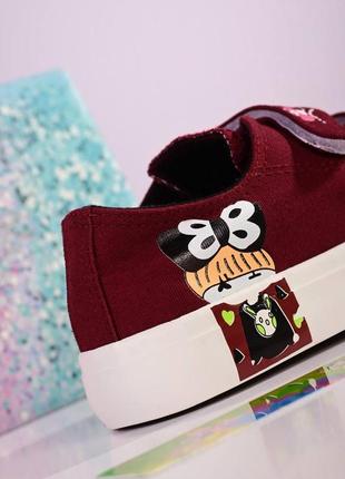 Кеди для дівчаток , колір бордо