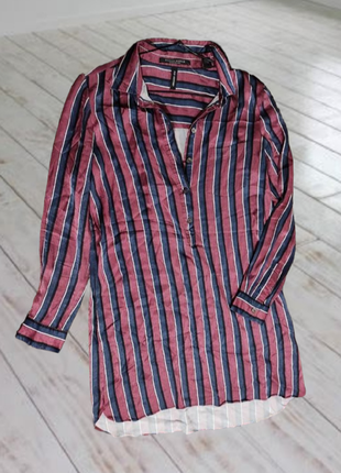 Длинная рубашка, халат, туника в полоску от бренда scotch&soda3 фото