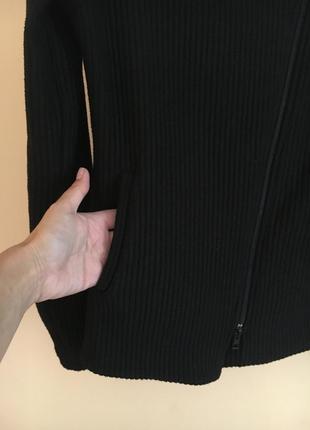 Классная стильная толстовка жакет косуха куртка пиджак тёплая чёрная5 фото