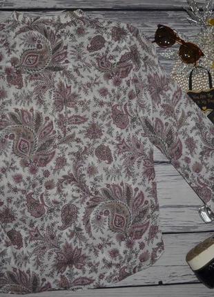 38/28 фірмова легка блуза блузка сорочка для стильної леді орнамент massimo dutti8 фото
