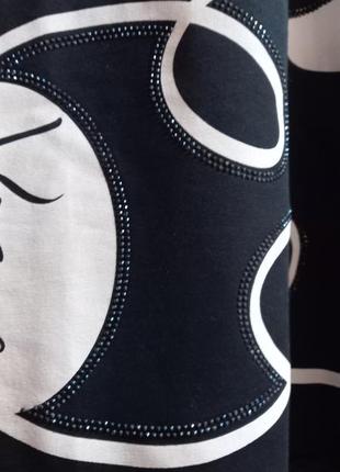 Женская модная туника в принт и камушки