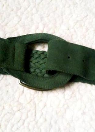 Плетений Пояс натуральний замш