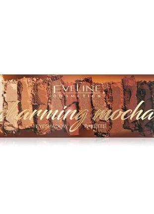 Палетка тіней для повік eveline charming mocha eyeshadow, 12 г