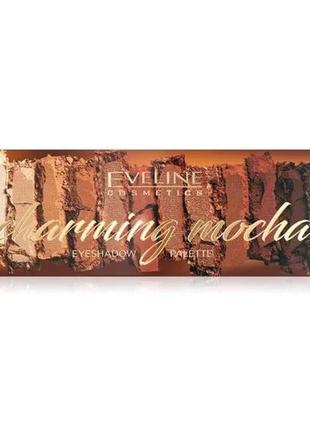 Палетка тіней для повік eveline charming mocha eyeshadow, 12 г2 фото