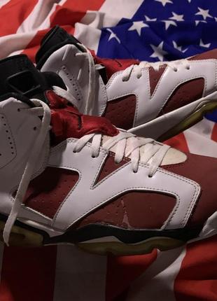 Кросівки nike air jordan 6 vi carmine2 фото