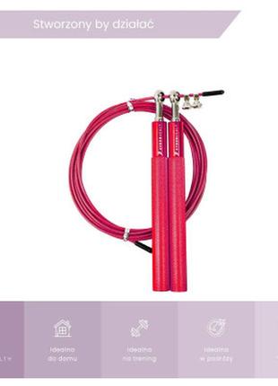 Скакалка 4yourhealth jump rope premium 0194 швидкісна 3м червона (4yh_0194_red) - топ продаж!6 фото