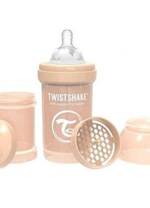 Пляшка для годування twistshake антиколькова 180 мл, бежева (69860)2 фото