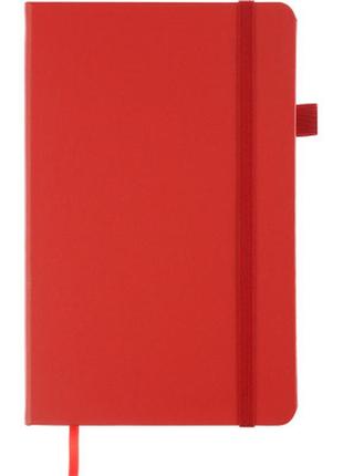 Книга записная buromax etalon 125x195 мм 96 листов в линию обложка из искусственной кожи красная2 фото