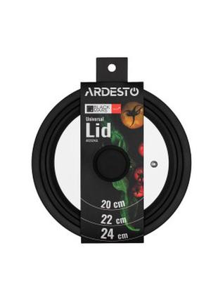 Крышка для посуды ardesto black mars smart 20/22/24 см (ar2024ul) - топ продаж!2 фото
