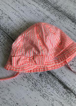 Крутая панама шляпа головной убор на завязках hema 0-4мес3 фото