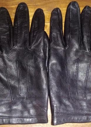 Кожаные, женские перчатки marks & spencer
