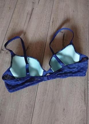 Бюстгальтер бра victorias secret lined demi bra 34 b 75 b синій2 фото