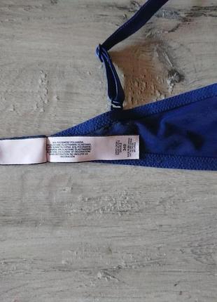 Бюстгальтер бра victorias secret lined demi bra 34 b 75 b синій3 фото