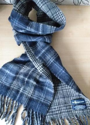 Polo ralph lauren (italy) двосторонній вовняний шарф2 фото