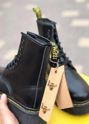 Ботинки кожаные dr. martens bex black❤, мартинсы, сапоги на платформе5 фото