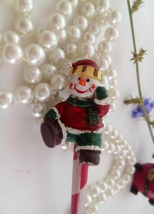 Статуетка дід мороз сніговичок сніговик новий рік мініатюра гіпсова5 фото