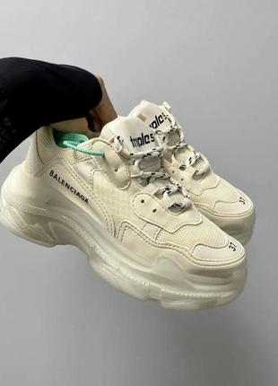 Кроссовки balenciaga triple s v1 white black violet6 фото