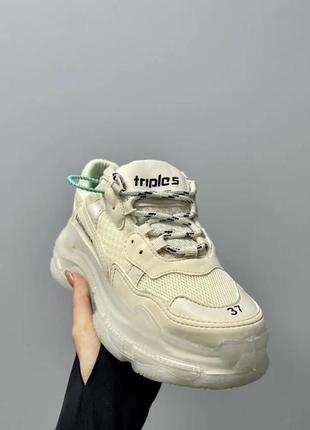 Кроссовки balenciaga triple s v1 white black violet8 фото