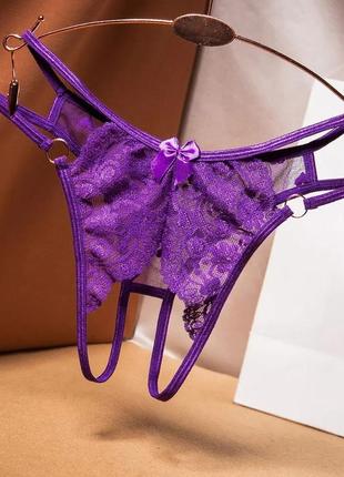 Трусики з розрізом 42 розмір фіолетовий