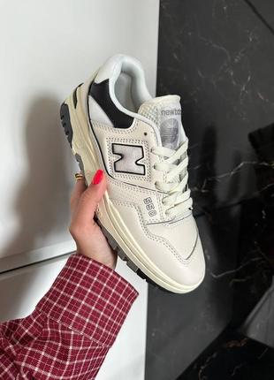 Женские кроссовки nb 550 cream black