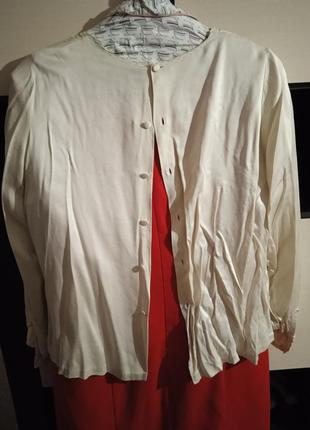 Шикарна шовкова блузка,ручна робота2 фото