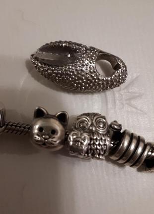 Шарм шармик pandora trollbeads tomas sabo "клешня краба" срібло