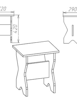Табурет т-1 компанит табуретка на кухню простая с мягким сиденьем2 фото
