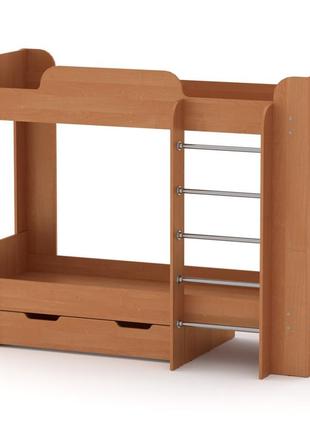 Кровать двухъярусная твикс-2 компанит 70х190 двухэтажная в детскую с ящиками бортиками маленькую комнату8 фото