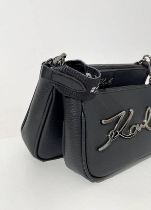 Брендова сумка karl lagerfeld pochette metall black7 фото