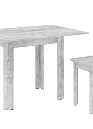 Кухонный стол раскладной-3 пехотин цвет бетон1 фото