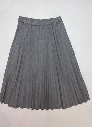 Юбка плисе в гусиную лапку