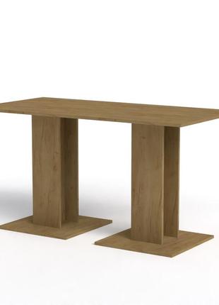 Кухонный стол кс-8 компанит обеденный прямоугольный из лдсп дуб крафт