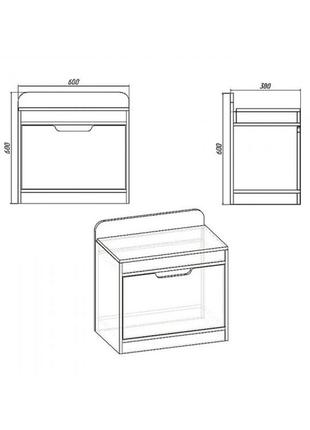 Тумба под обувь то-8 компанит небольшая прямая на одно отделение и сиденьем в прихожую для обуви дуб крафт2 фото