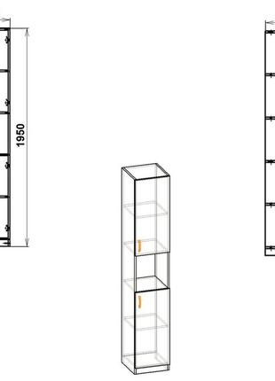 Шафа -10 відкритий з тумбою та додатковий м'який матеріал дсп2 фото