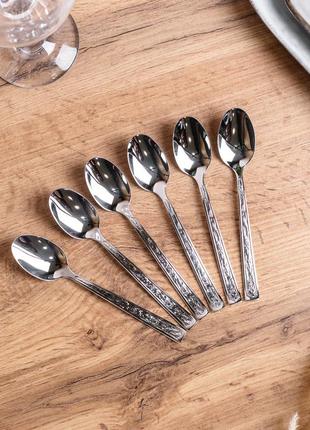 Набір чайних ложок з нержавіючої сталі 6 штук vt-33