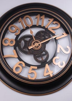 Годинник настінний шестерні великий круглий vt-332 фото