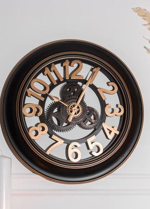 Годинник настінний шестерні великий круглий vt-331 фото